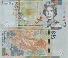Bahamas Half (1/2) Dollar/50 Cents (2019) - QEII/Sister Sarah/p-76, B348a UNC