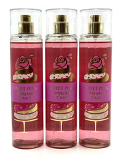 NEW 3 BATH  BODY WORKS SWEET PETAL POUND CAKE BODY MIST FRAGRANCE SPRAY 8 FL OZ