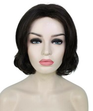 Jean - Wavy Kanekalon Synthetic Fiber Full Wig, 6.5-9.5 in, Off Black