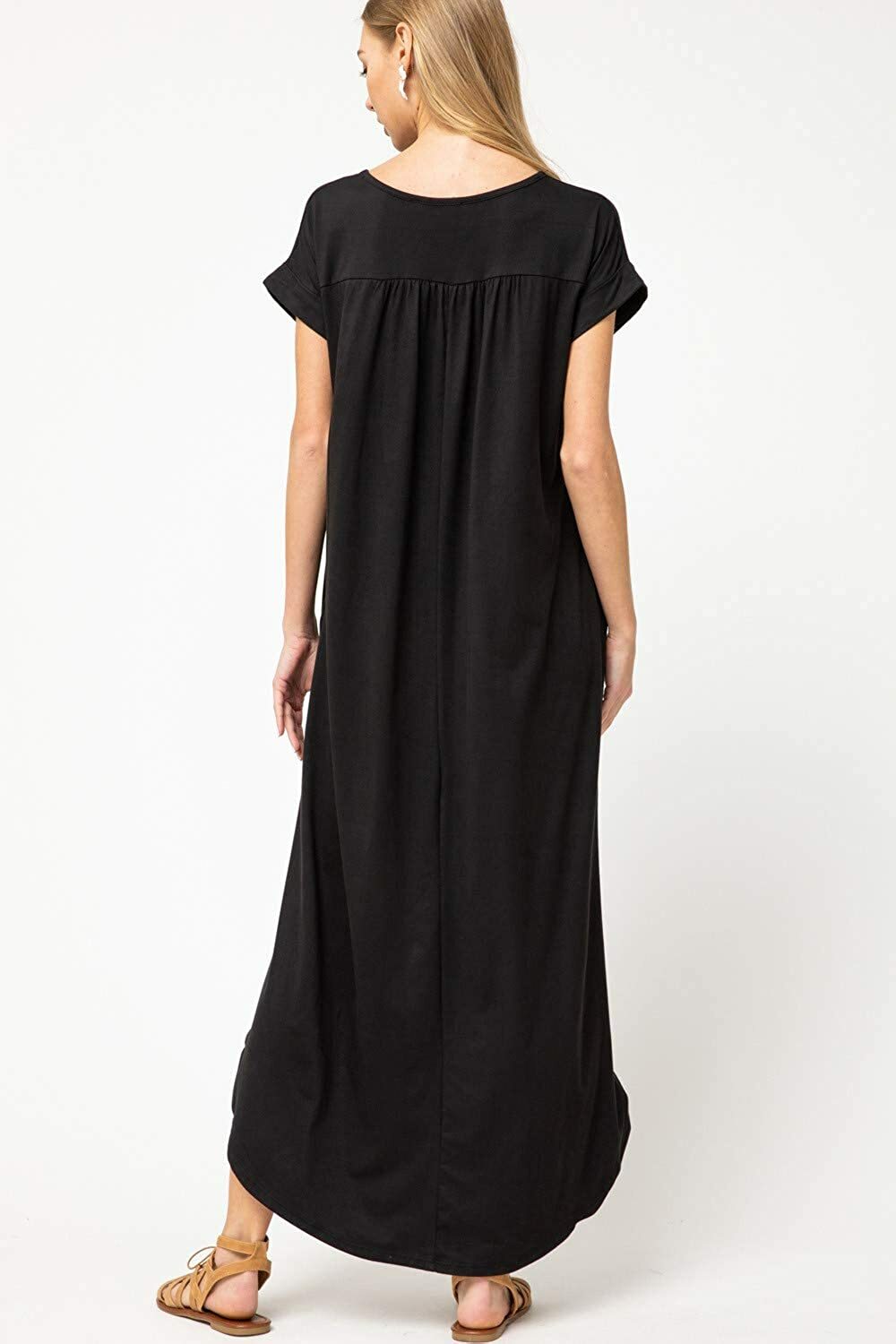 Short Sleeve Pocket Maxi Dress | eBay