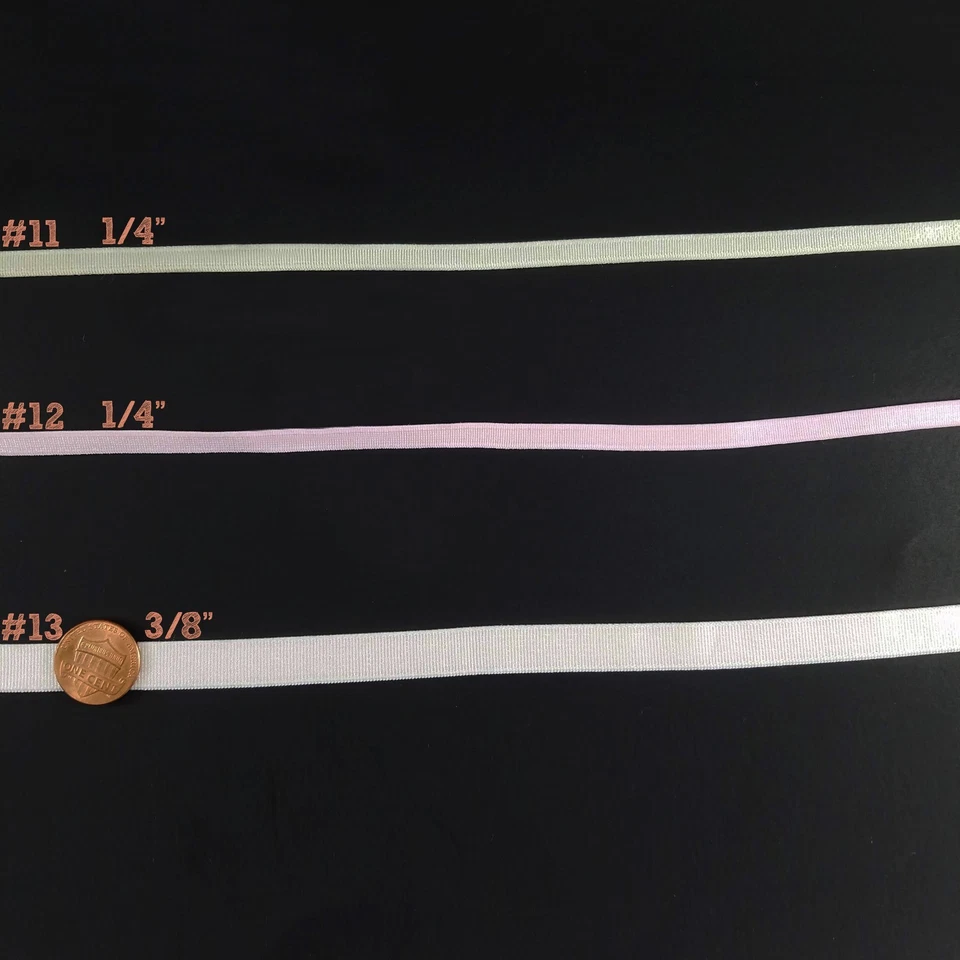 Satin Elastic Trim 1/4" 3/8"   Inch Plush Back CC5 - Image 2 of 2