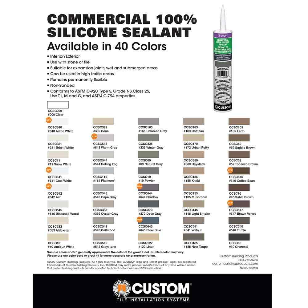 Commercial #60 Charcoal 10.1 Oz. Silicone Caulk