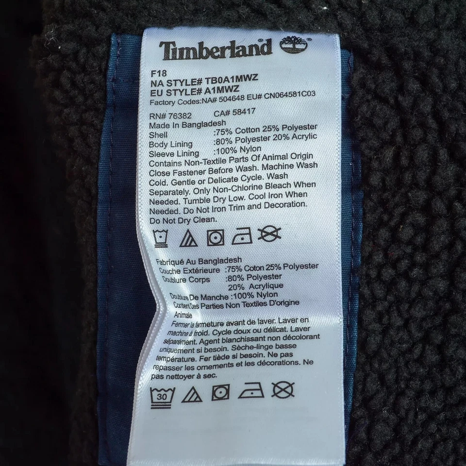 Timberland Mujeres S Chaqueta Pana Acolchado Abrigo Cremallera Chaleco Rompevientos Top Foto 2 de 4