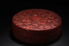 10 "Chinese Lacquerware Box Japan Antique Jewelry Nice Boxes Vintage Bat Statue