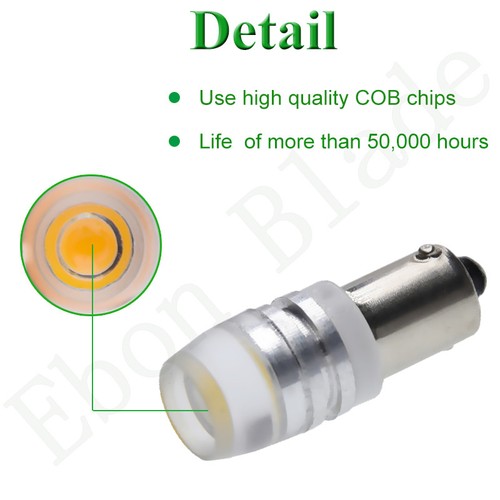 2Pcs BA9S T11 T4W LED Car Indicator Side Wedge Turn Signal Light Bulbs Amber 6V - Picture 4 of 6