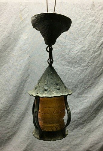 VTG Aluminum Craftsman Amber Glass 
