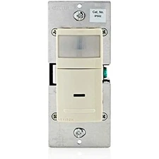 Leviton IPS02-1LT Decora Motion Sensor In-Wall Switch, Auto-On, 2.5A, Single