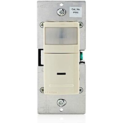 Leviton IPS02-1LT Decora Motion Sensor In-Wall Switch, Auto-On, 2.5A, Single