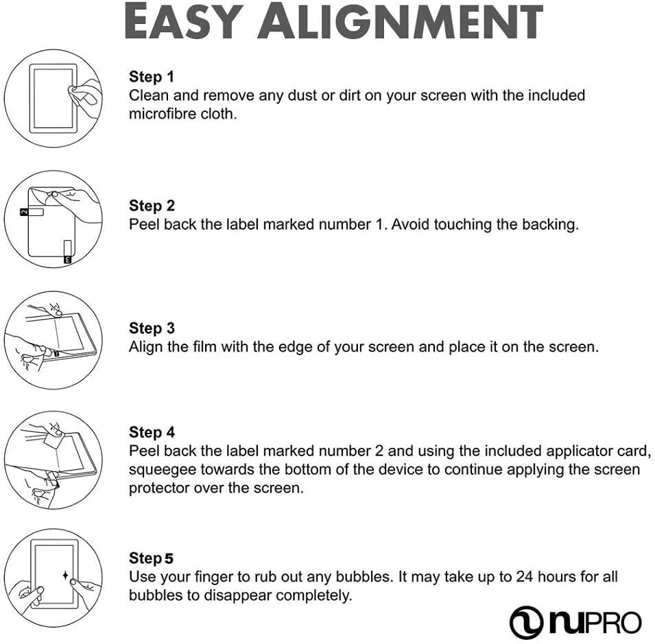 2pk NuPro Anti-Glare Screen Protector Amazon Fire HD 10 11th Gen New Sealed - Image 4 of 4