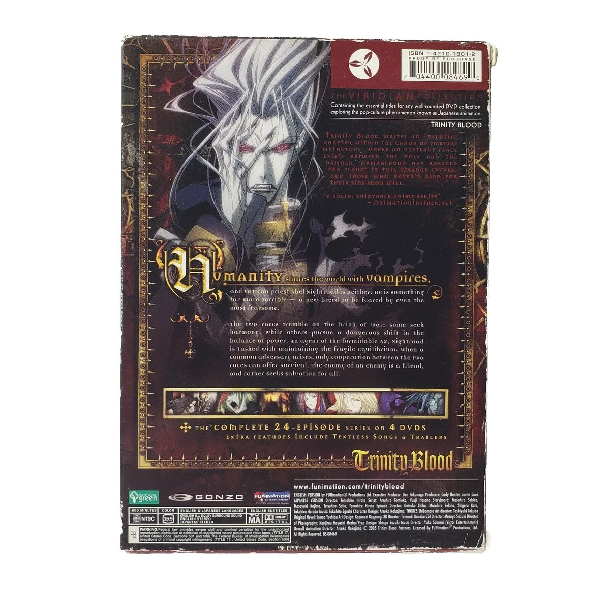 Trinity Blood The Complete Collection 4 Disc Set 24 Episodes