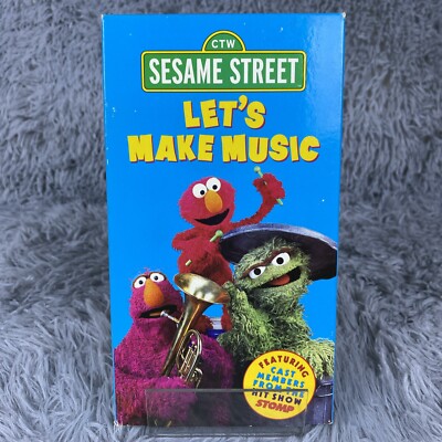 Sesame Street Let's Make Music VHS 2000 Video Tape Jim Henson