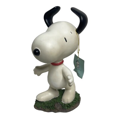 スヌーピーSNOOPYアンティーク・ビンテージ置物ブガッティ1928 Vintage United Features Syndicate Peanuts Dancing Snoopy Garden
