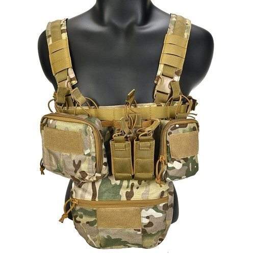 Chest Rig Airsoft Tactical Vest Military Pack Magazine Pouch Holster System Hot - Picture 18 of 32