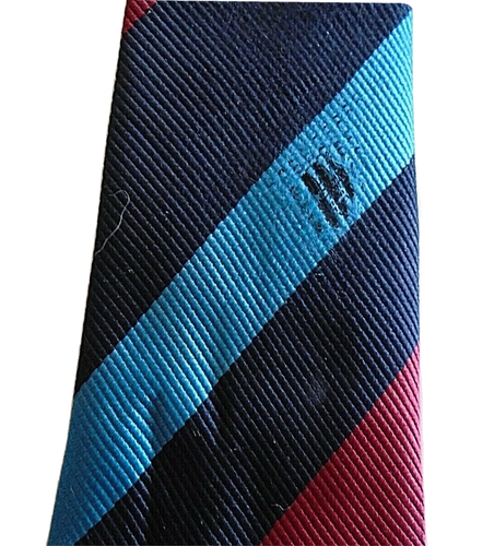 Burberry London men's silk necktie Blue/Red stripes 60" - Picture 4 of 6