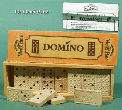 Jeu De Dominos Vintage En Bois Fait Main - Occasion, Bon état, Jeu De Société
