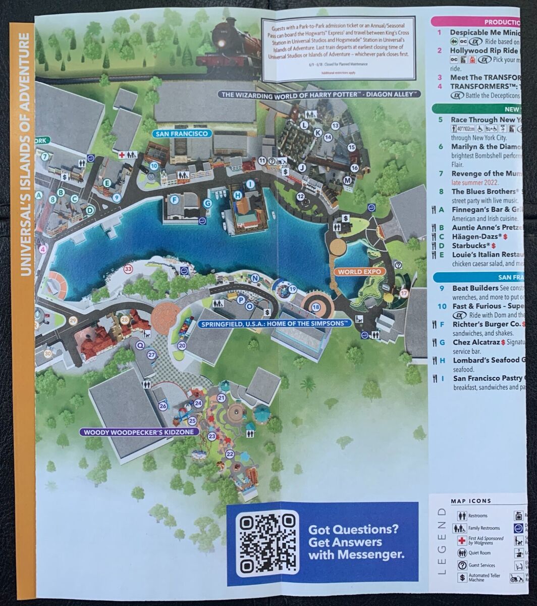 Universal Orlando Maps including theme parks and resort maps