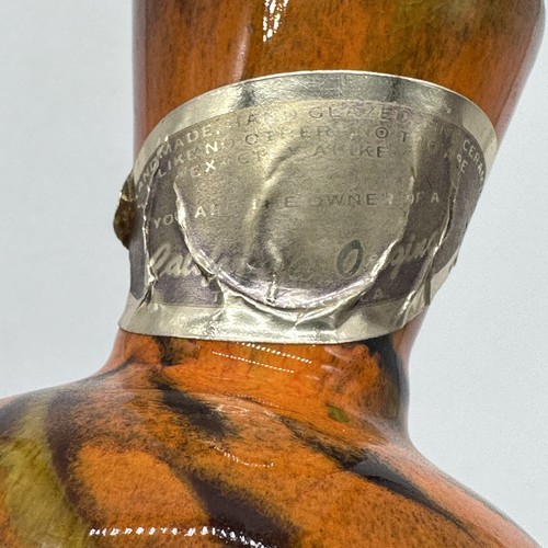 California Pottery Orange Brown Drip Glaze Small Vase With Original Label - Picture 8 of 15