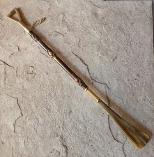 Vtg Bakelite Shoe Horn On Spring 22" Triangle Bakelite Handle Art Deco Elegance