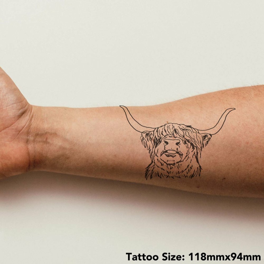 Highland Cow Head' Temporary Tattoos (TO027142) | eBay