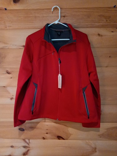 North End Women's Sport Red/Black Long Sleeve Performance Fleece Jacket Size XL