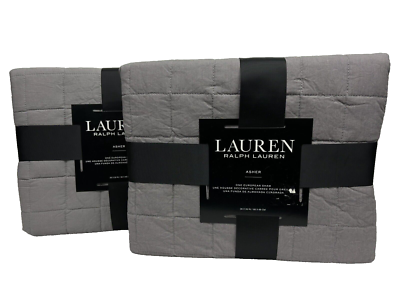 RALPH LAUREN ピローシャム Ralph Lauren Asher Grey 26 x 26 in. European Sham 100% Cotton (2