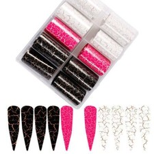 Nail Foil Transfer Decals - New - Cracked Marble - Transfer Foils