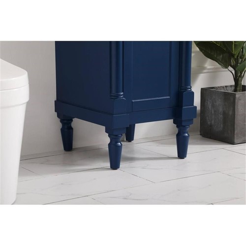 Elegant Decor Lexington 18.5" Solid Wood Single Bathroom Vanity in Blue - Picture 5 of 8
