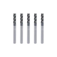 ISB 1/4'' Carbide Square End Mill Set - 4 Flute Micro Grain Carbide Mill Bits...