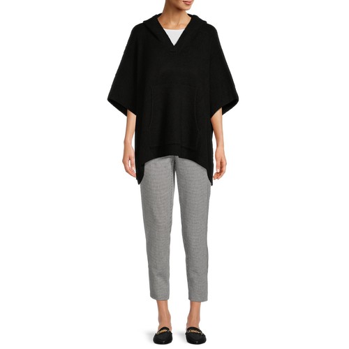 Time and Tru Adult Women's Hooded V-Neck Poncho, Size:One Size - Picture 4 of 5