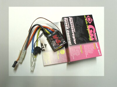 GM  Fahrtenregler Auto  V + R mit BEC u. EMK Bremse 4,8 - 9,6 V.  50 A.  kurz