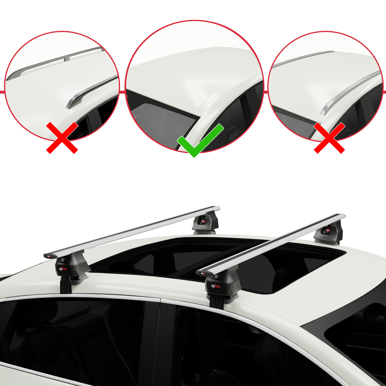 Barres de toit pour Citroen C1 2014-2021 Modèle ACE-4 Noir Railing
