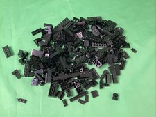 Half 1/2 pound of LEGO blocks hand sorted 8 ounces bulk, BLACK bricks- Lot 6