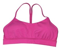 Lululemon Flow Y Bra Nulu Long Line Size 8 Light Support B/C Cup Pink