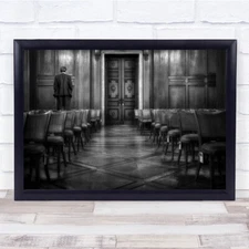 Waiting For The Next Year Creative Edit Chairs Wall Art Print