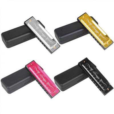 New 10Hole Blues Harmonica C Key Professional Protable   Party Gift US