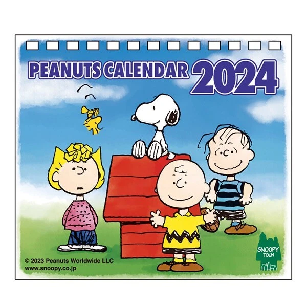 PEANUTS Snoopy 2024 Desktop Calendar W13×H12.5×D5cm Snoopy Town Official  Japan | eBay