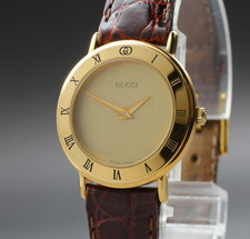 [Near MINT] Gucci 3000.2.L 26mm Gold Dial Qua...