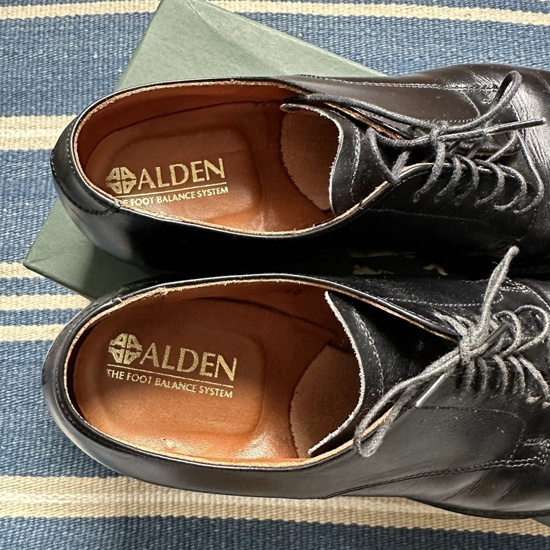 Alden 558 Black Calfskin Straight Tip Blucher Alden Model Project