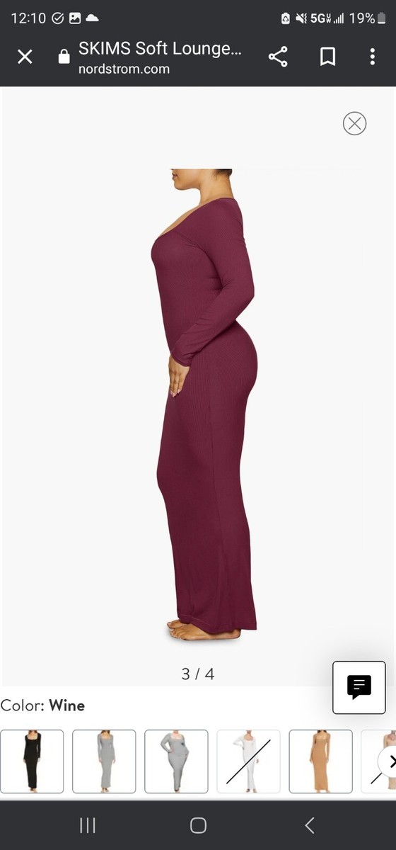 SKIMS soft lounge Long Sleeve Dress Large | eBay