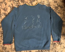VTG 90s Reebok Long Sleeve Crewneck Sweatshirt RARE BACK GRAPHICS NICE