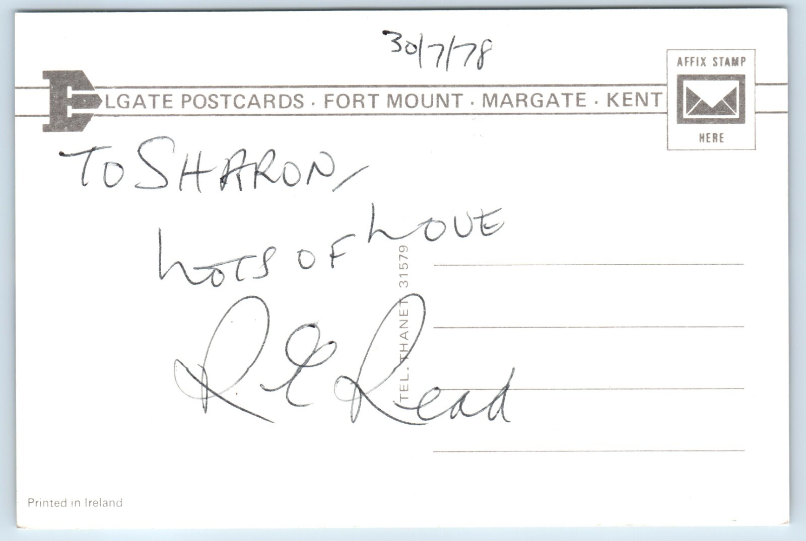 Postcard Cliftonville Kent England Palm Bay Lido Walpole Bay Winter