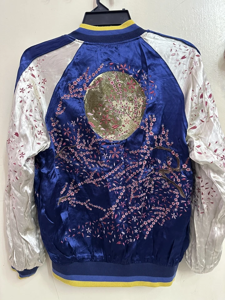 Sujakan Full Moon x Sakura Embroidered Reversible Jacket - Image 2 of 4