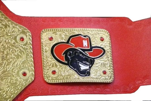 NEW HUSKERS N HEAVYWEIGHT CHAMPIONSHIP BELT 2 MM BRASS ORIGINAL LEATHER STRAP - Picture 3 of 4