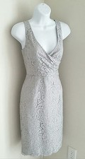 J CREW Sara Dress in Lace Soft Dove Gray Size 2 Sleeveless -- Sample Dress