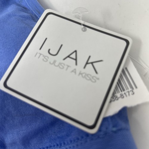 IJAK Strappy Bralette Blue Padded Sz L Racerback NEW - Afbeelding 3 van 5