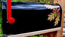 Mailbox Magnet (Partial Cover) Acorns Oak Leaves Large