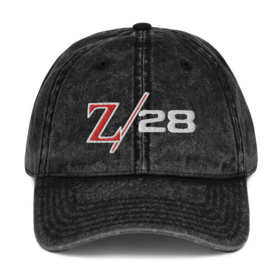 Chevy Camaro Z28 1969 Z/28 Emblem Muscle Car Owner Gift Vintage Cotton Twill Cap