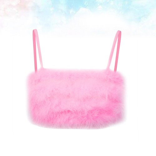 Miss Fluffy Tops Vest Suspender Cute Tube Hollow Out Tank - Picture 9 of 11