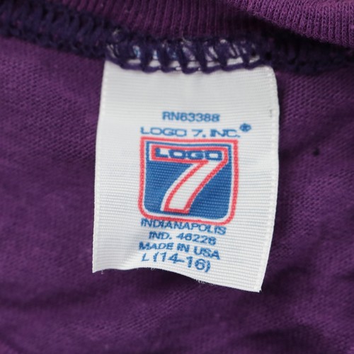 vtg 90s usa made t-shirt LARGE 14-16 logo 7 minnesota vikings nfl football - Picture 5 of 5