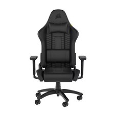 Corsair TC100 Relaxed Fabric Gaming Chair Grey Black Faux Leather Padded